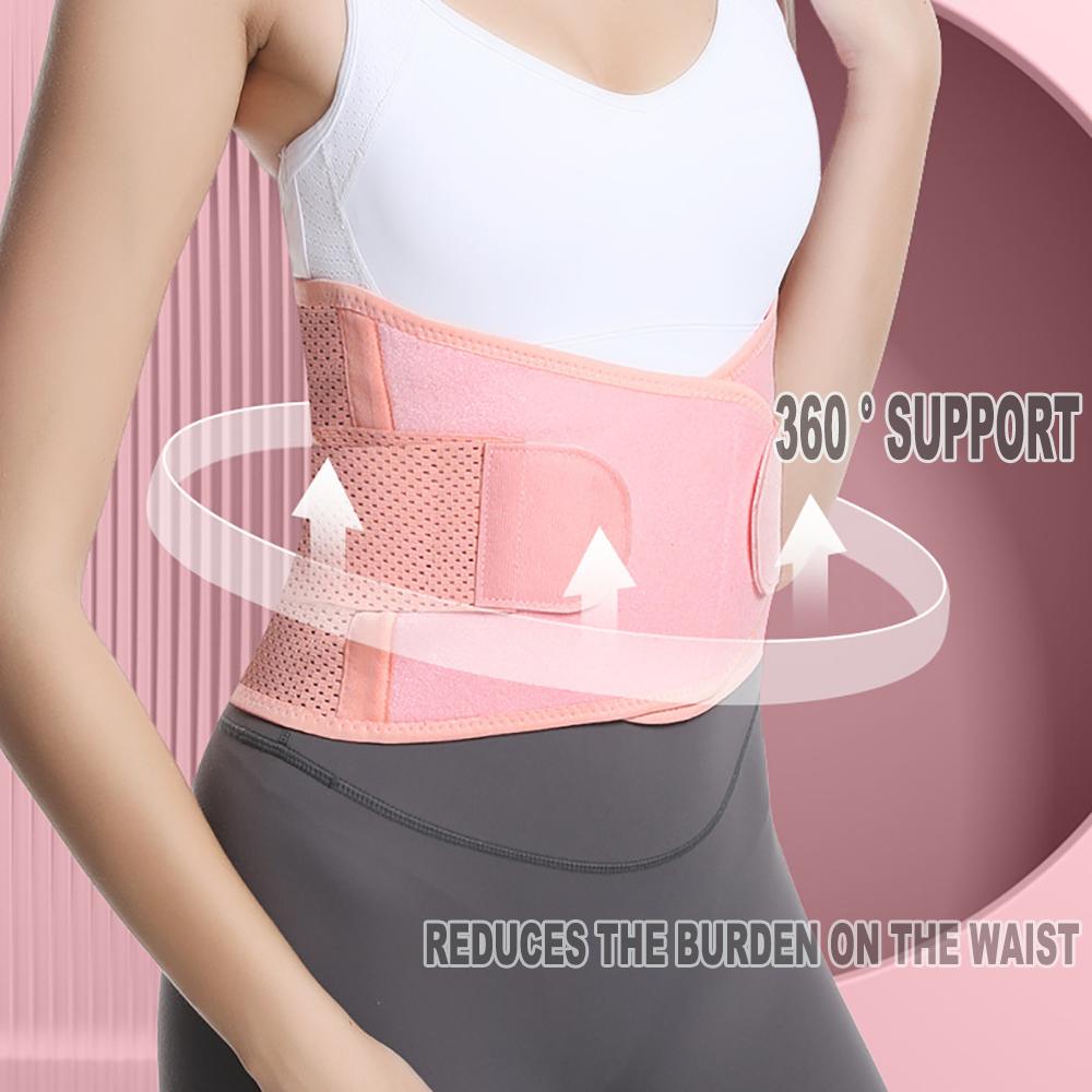 1Pc Pink Waist Trainer Belt For Women - Sports Waist Trimmer Body Shaper Posture Correcter Support For Everyday Wear Workouts