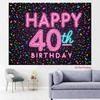 2D 40th Birthday Backdrop for Adult & Milestone Birthday Photoshoot