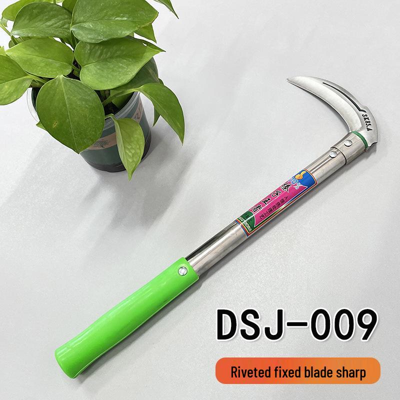 Stainless Steel Agricultural Sickle: Grass & Vegetable Cutter, Fishing & Wild Use, Manganese Steel, Sharp Knife Tool.