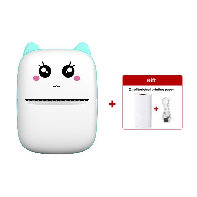 Mini HD Portable Printer Sticker Label Bluetooth Pocket Thermal Printer With Rolls Paper For Student Note Inkless Printing