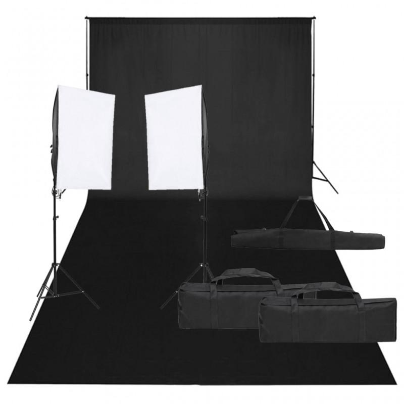 Day and Night - Day and Night Photo Studio Kit with Lights and Background Set