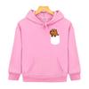 Sweat à capuche mignon Capybara dans la poche, sweat-shirt graphique de dessin animé pour fille, haut à manches longues Y2k Sudadera pour enfants, vêtements pour bébé garçon
