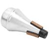 Trumpet Mute Straight Beginner Practice Silencer Universal Aluminum Alloy M25 Silver S