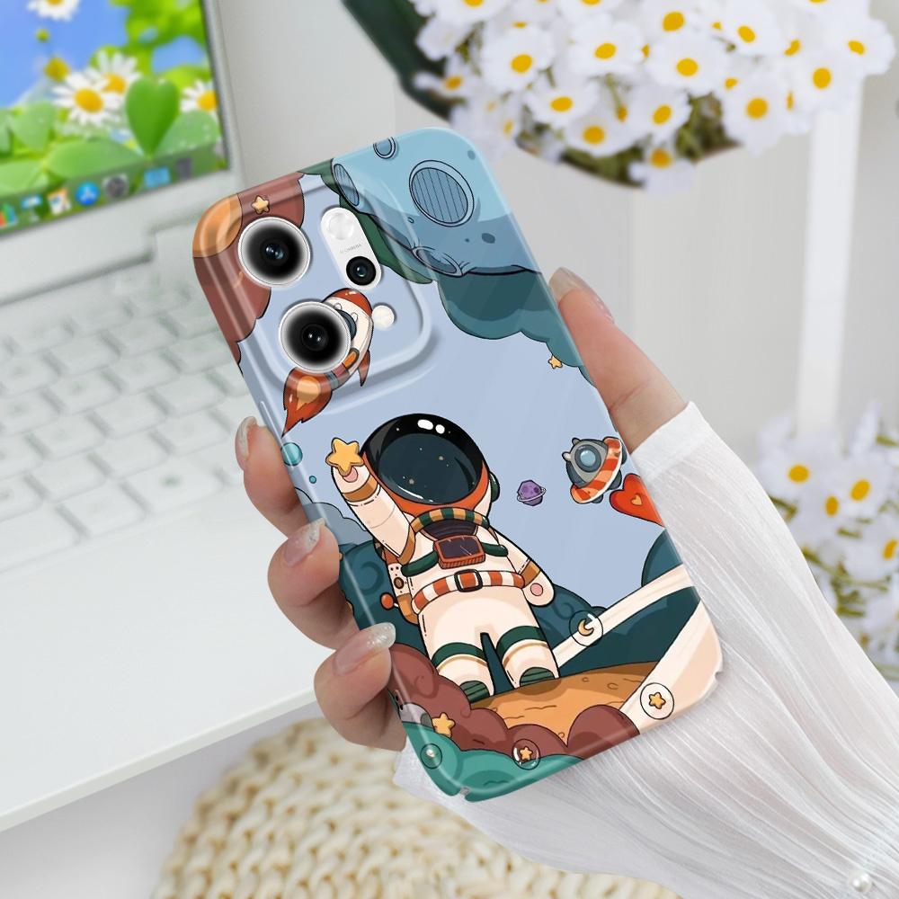 Flying Astronaut Phone Case For OPPO Reno 14 14F 13 13F 12 12F 11 11F 10 8 8Z 8T 7 7Z Pro 4G 5G Film Hard Cover