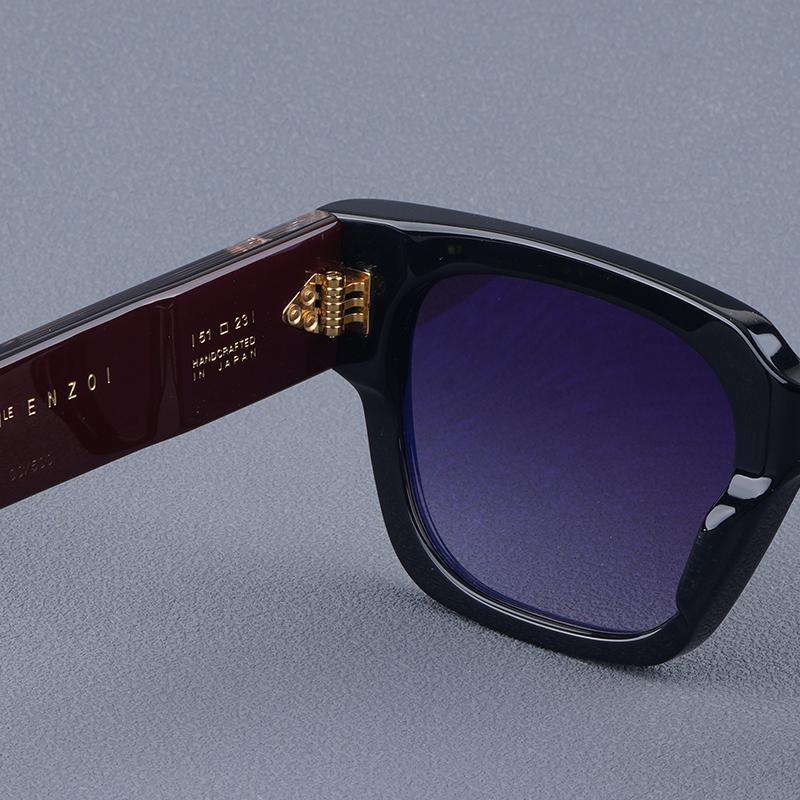 JMM INS Enzo Occhiali da sole quadrati in acetato per uomo e donna marca designer fatti a mano in Giappone Occhiali classici Vintage con astuccio