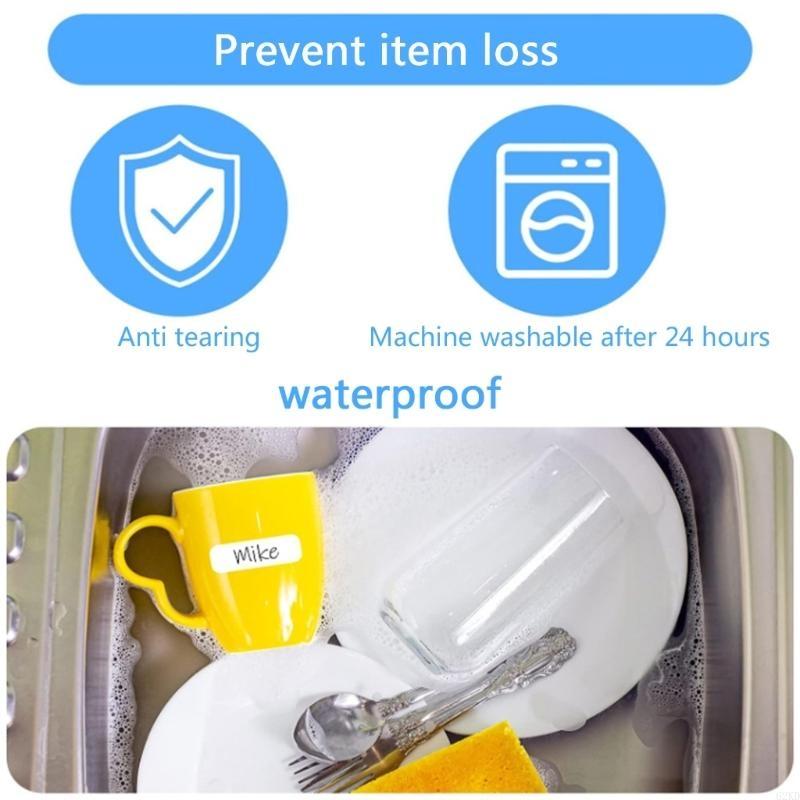 62KD Writes On Clothing Labels Secure Adhesive No-Iron Clothing Labels, Laundry Safe