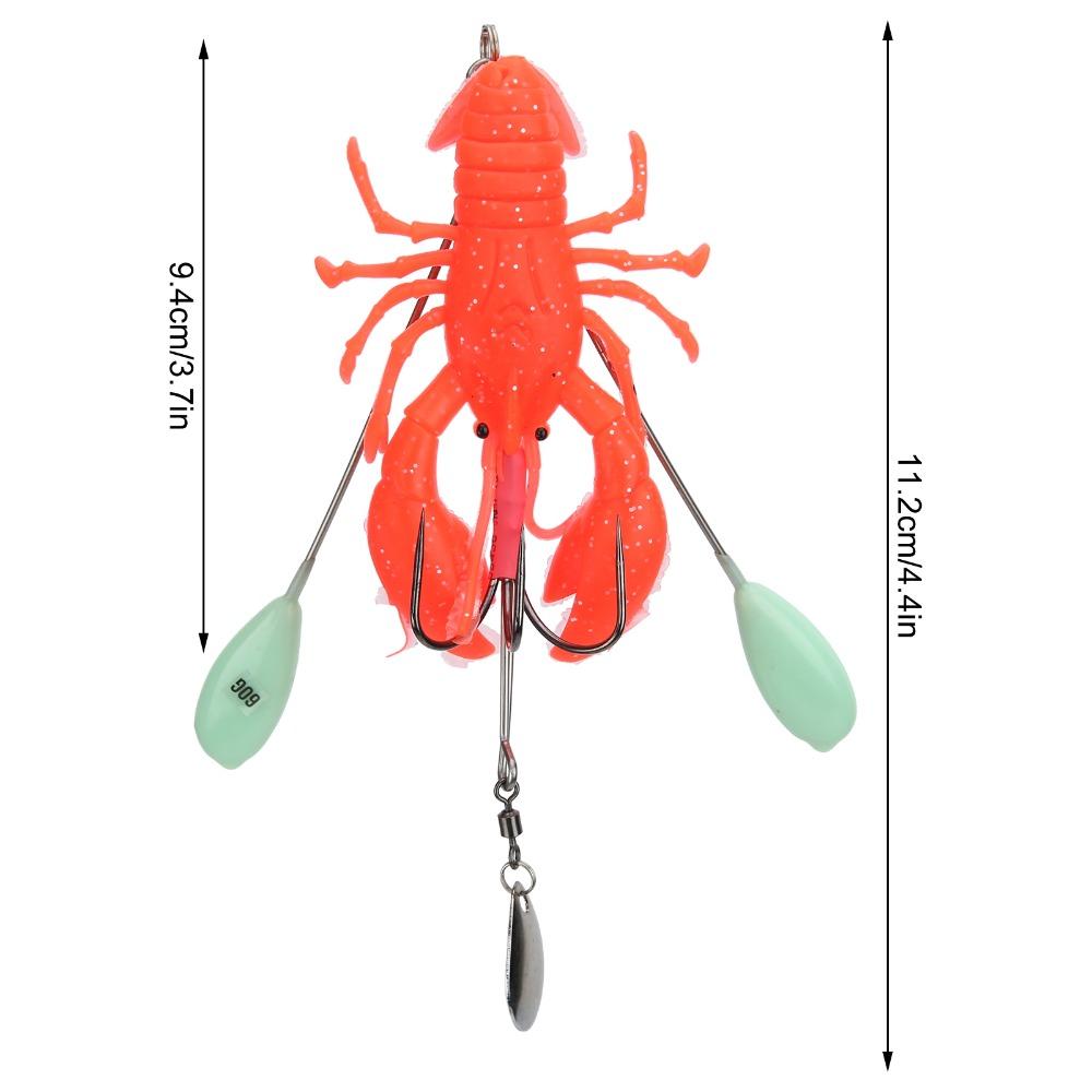 with Hook Artificial Lobster Lure 11.2cm 102g Fishing Lure Bait Deep Sea Trolling Bait  For Trout