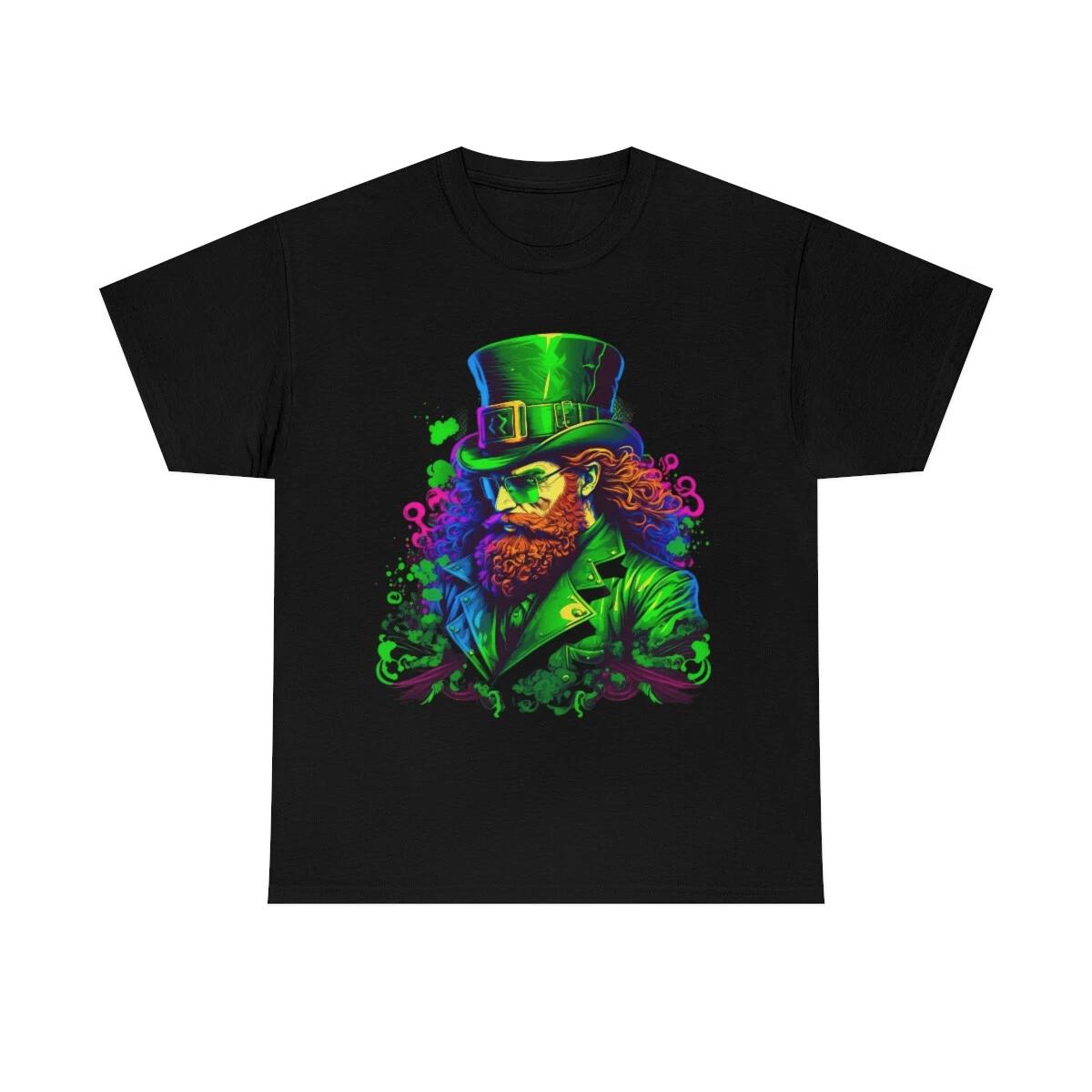 

Leprechaun St. Patrick s Day Retro Abstract Unisex Cotton T-Shirt 2XL