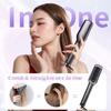 Electric Negative Ion Hair Straightener Brush Fast Heat Styling Flat Iron Straight Curl Hair Straightener Brush Beard Comb