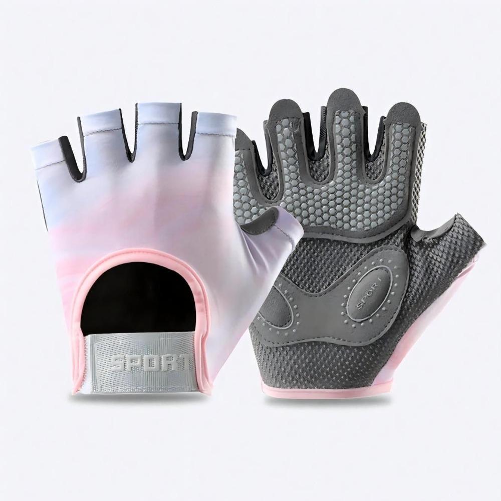 Half Finger Workout Gloves, Breathable Anti-Slip Training Gloves with Palm Pad, Gym Weightlifting Gloves for Fitness, Cycling, Pull Ups, Unisex Medium