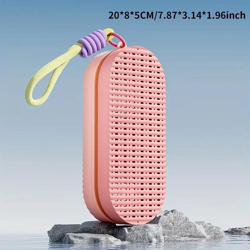 

1 шт. Силиконовый большой вместимости двусторонний на молнии бокс для хранения плавательных очков, дышащий, портативный, защитный бокс для солнцезащитных очков