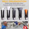Two-Pack Wall Oil Funnel Storage Racks with Removable Drip Trays for Workshop and Garage