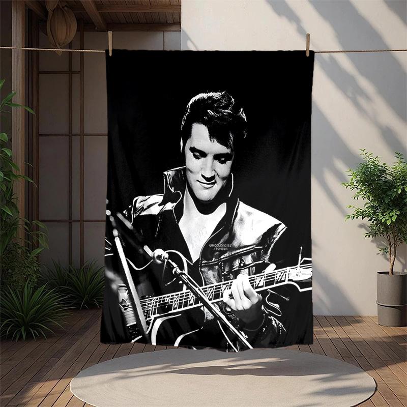 Elvis Flanelldecke Weich Warm Ganzjahresdecke, Design für Camping, Autoreisen, Wandern Sofa, Bett, Büro Perfektes Geschenk für Partys