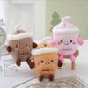 12cm Bubble Tea Plüschtier Milchshake-Tasse Design Weiche Kuscheltier-Puppe Plüschtiere Spielzeug Niedlicher Schlüsselanhänger Tasche Anhänger Kinderspielzeug Geburtstagsgeschenk
