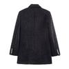 European and American style autumn new temperament thin lapel double-breasted woolen blazer
