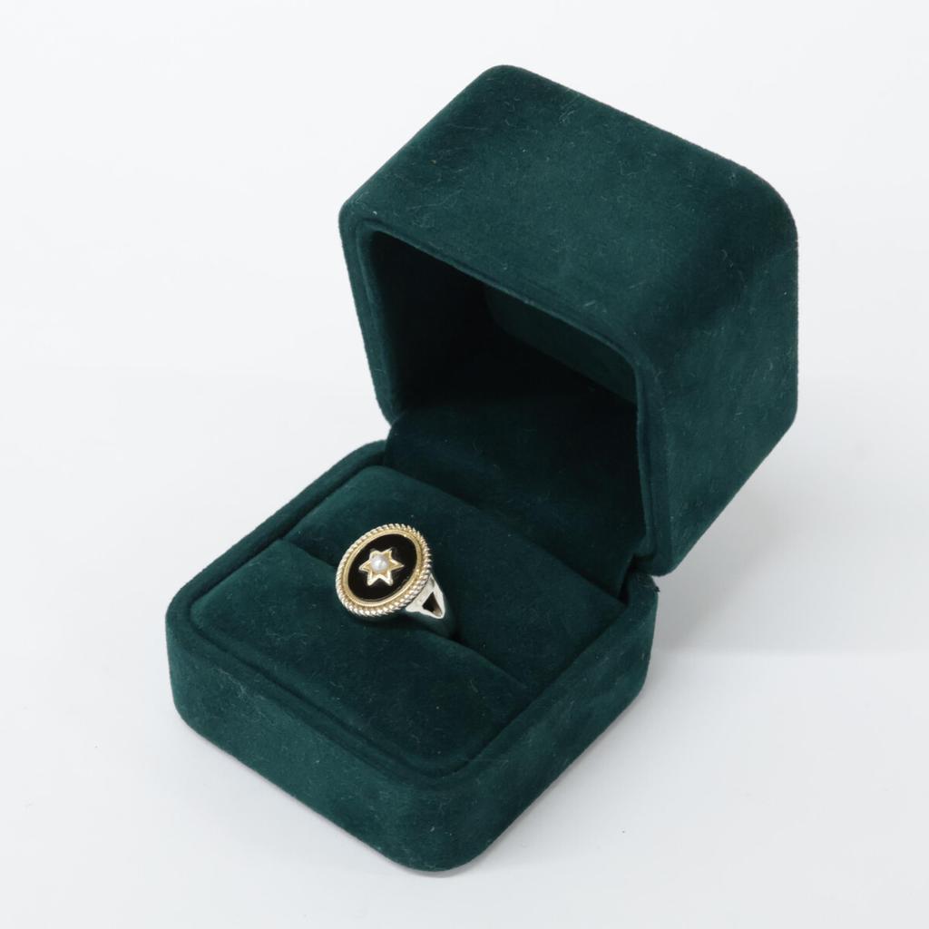 MALUS IENA Exclusive [Excellent Condition] SV925 Onyx Pearl Star Ring ring SilverUsed