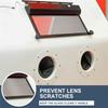 Protective Film For Sandblast Cabinet Lens 6-Pack 22 X 10 Inch Adhesive Clear Polyester Visibility Sandblasting Film