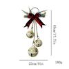 Jingle Bells Christmas Tree Ornaments DIY Shatterproof Xmas Tree Hangings Pendant Bow Door Decoration Party Supplies Fireplace