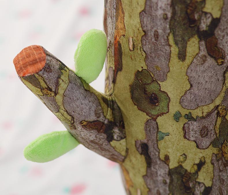 Creative Tree Stump Plush Cushion - Colorful Simulated Wood Design Pillow and Toy