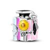 S925 Silver Color Butterfly Daisy Rose Crown Perfume Charms Beads Fit Pan Bracelets DIY Fine Jewelry Making Gifts