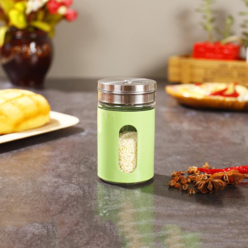 Pojemniki na przyprawy ze stali nierdzewnej Szklana butelka do smarowania Garnek do grilla Pieprz Uchwyt na wykałaczki Solniczka Obrotowy