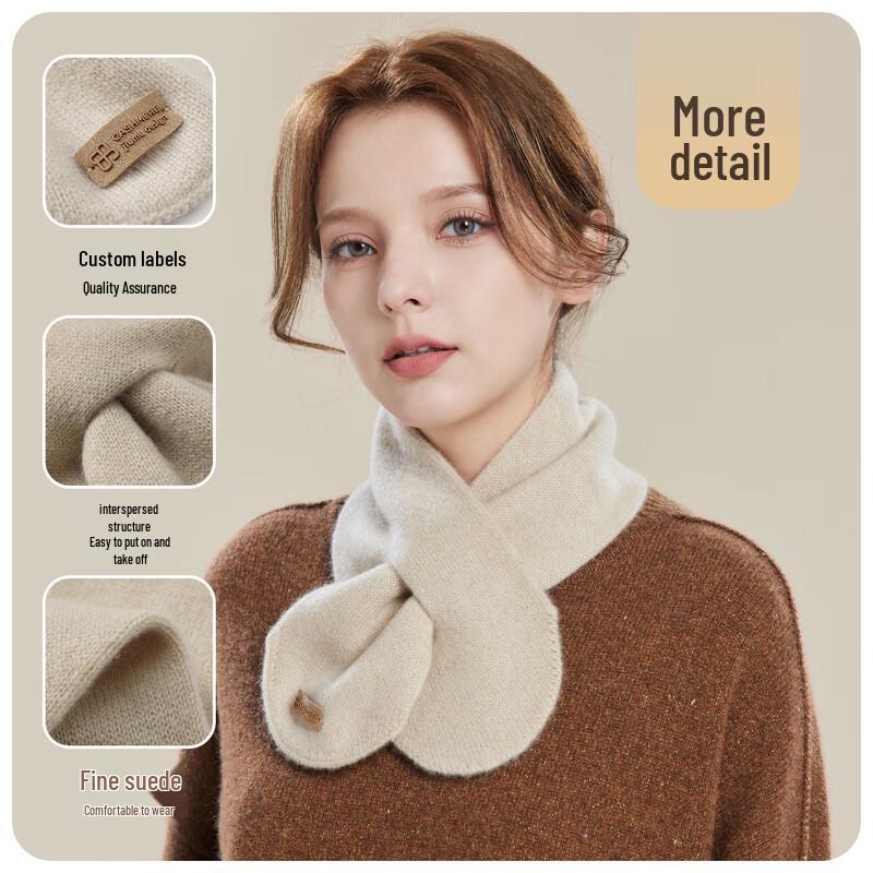 JIUMU Women's 100% Cashmere Small Scarf