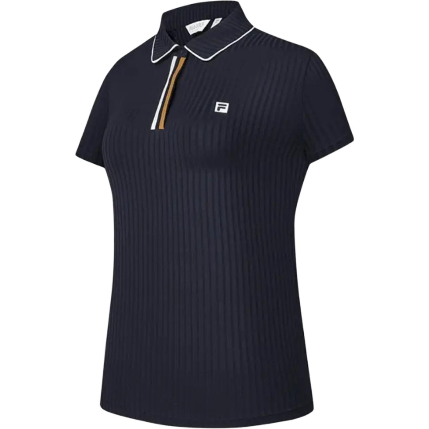 

Fila Однотонная защита от солнца Удобная трикотажная футболка-поло с коротким рукавом Женские топы Легендарно-синий A11W435102F-NV M