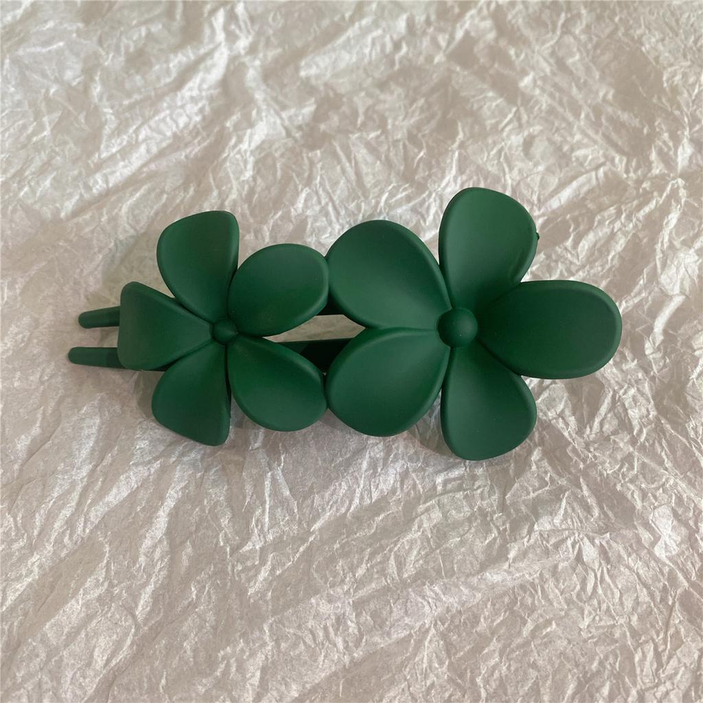 Flower Hair Clips Fashion Matte Black Floral Hairpins Hair Claw Clips Non-Slip Hair Clamps Grab Elegant Hair Accessories