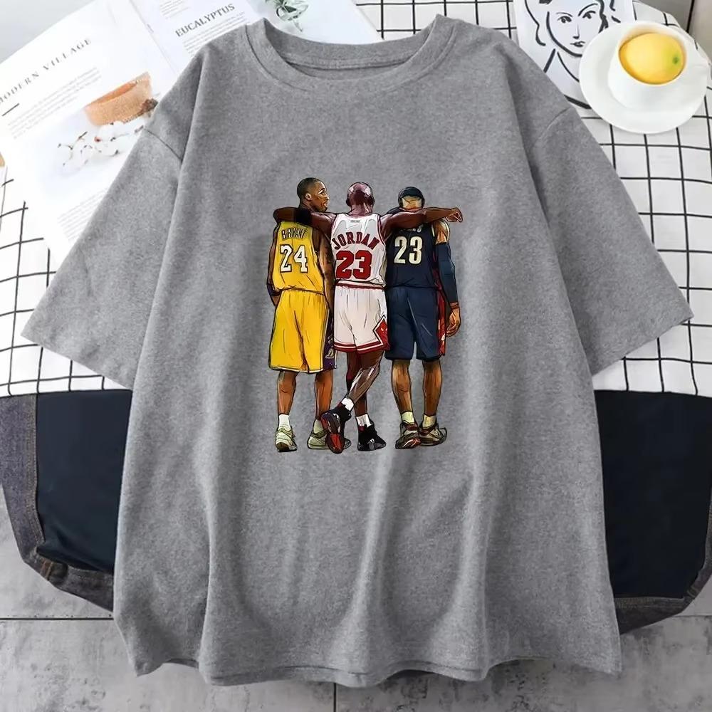 Summer Men T-Shirt Basketball Fans Tops Tees Male Casual Clothing Short Sleeve Streetwear Fashion Commemorative Cotton T-shirt
