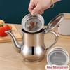 Grease Container Stainless Steels Oil Filter Pot Oil Storage Container with Fine Mesh Strainer Oil Storage Tank