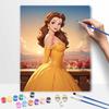 Disney Belle Princess oil paint by numbers painting kit handmade diy home decor gifts wall art canvas picture for adult decor unique