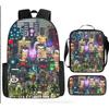 Fast Delivery Skibidi Toilet Backpack Cross-border Fashion Backpack Retro Schoolbag Cartoon Backpack Three-piece Set
