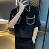 Mode Gespleißte Poloshirts Herrenbekleidung Lässig Kurzarm Sommer Neu Basic Einfarbig Koreanisch Einreihig