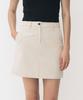 Eum Kiim Basic Cotton Mini Skirt_Beige