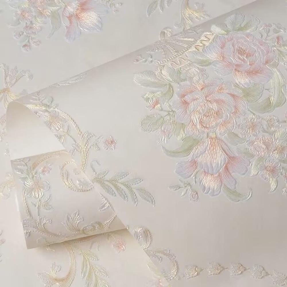 Thickened Peel and Stick Wall Sticker 3D Embossed Self-Adhesive 3D Embossed Wallpaper Washable Strippable