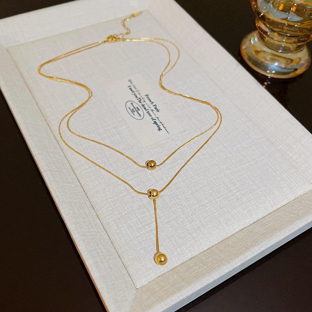 Elegant Titanium Steel Necklace: Chic, Durable, Non-Fading Design for Women