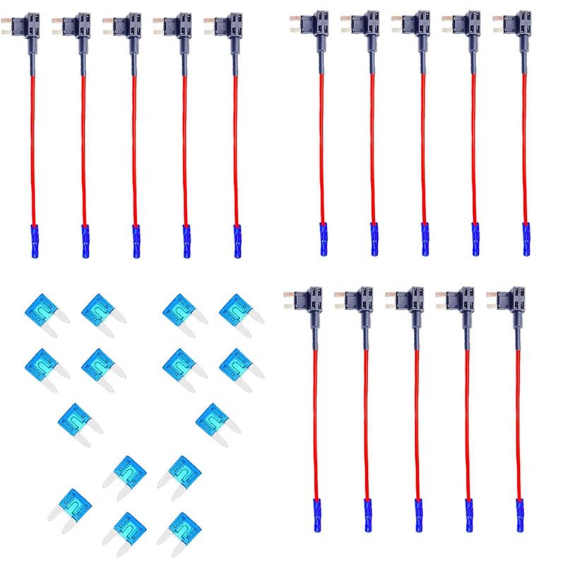 Car Accessories Car Fuses Add-a-Circuit Adapter APM Tap Mini Blade Micro 12V Car Fuse Box Holder Auto Motri Insuranc ATM Adapter