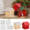 Candle Holder Silicone Mold Home House Candlestick Resin Molds DIYs Concrete Castings Mould Handicraft Candle Decoration