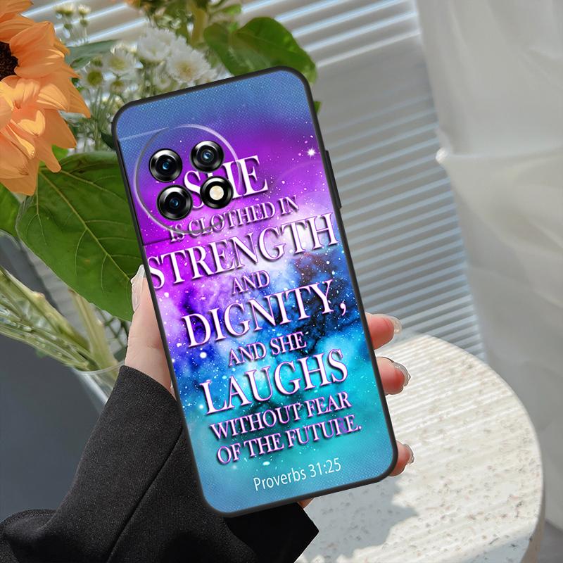 Christian Jesus Christ Bible Verse Case For OnePlus 10 Pro 15 13 12 11 13T 15R 13R 10R 10T 8T Nord CE 5 4 2 3 Lite N20 N30 Cover