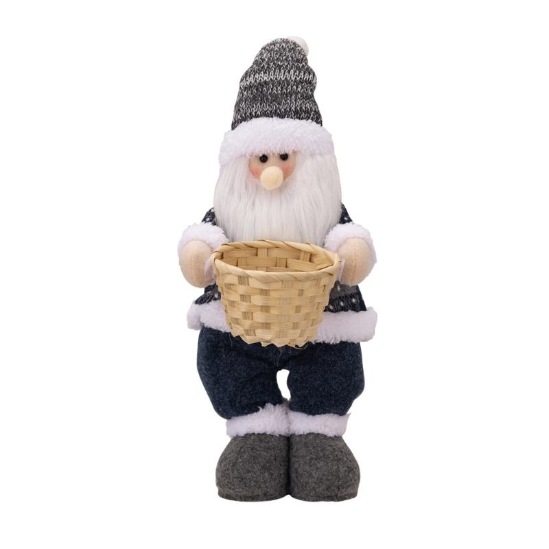 

Festival Santa/Snowman Shaped Figurine Standing Doll Ornament Party Decoration Handmade Window Display Adorment