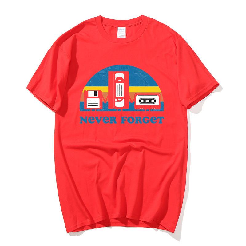 Never Forget The Old Radio Unisex Unisex T Shirts Harajuku ONeck TShirts Vintage Oversize Clothing Summer Cotton Tshirts Couple
