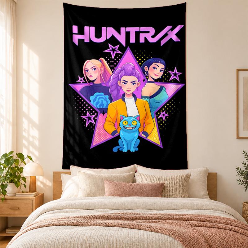 Kpop demon hunters Tapestry highquality for decorating living room bedroom dorm walls ideal as bedroom wallart orholiday gift