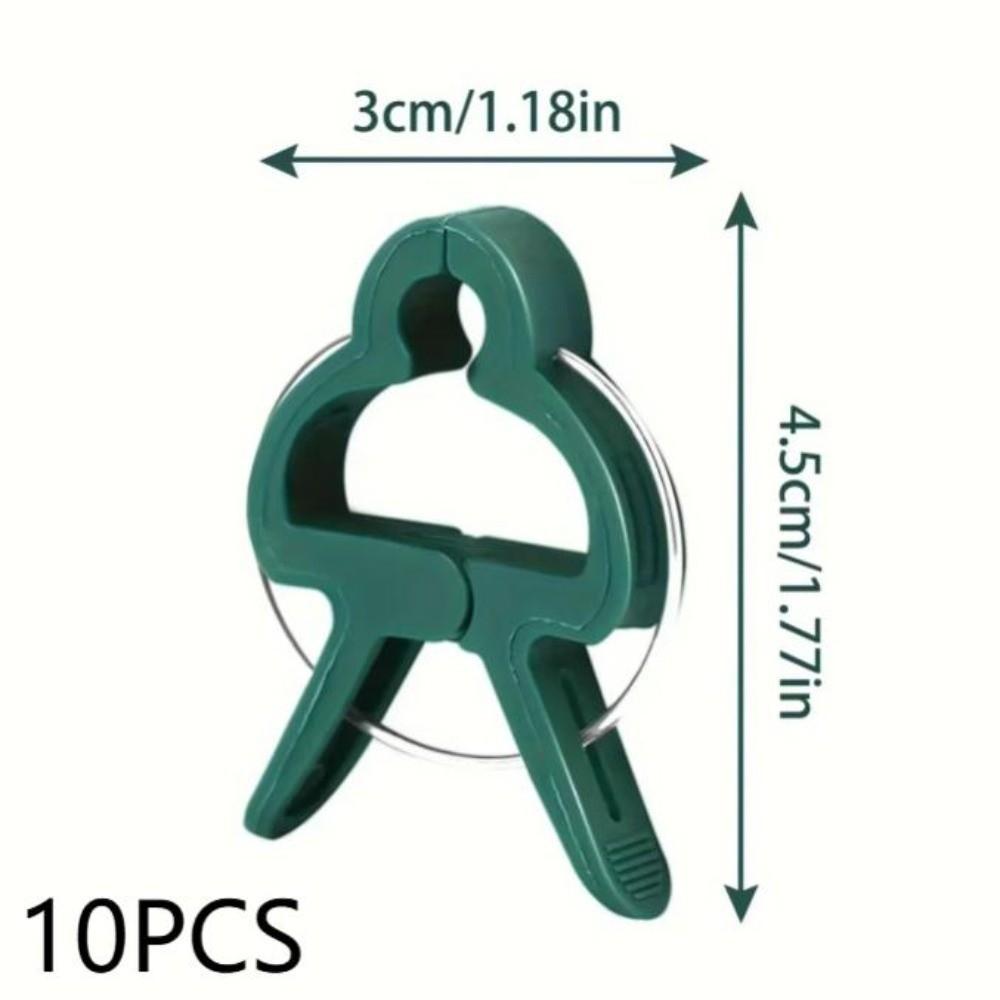10Pcs Lever Ring Garden Plant Support Clips Durable Plastic Green Lever Ring Clips  Fixed Plants