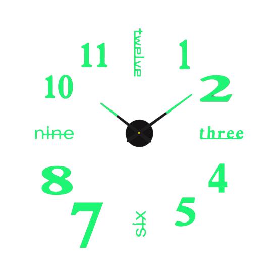Modern Nordic Wall Clock Battery Powered Quiet Non-ticking Arabic Numerals Clock 3D Effect DIY Wall Clock for Living Room