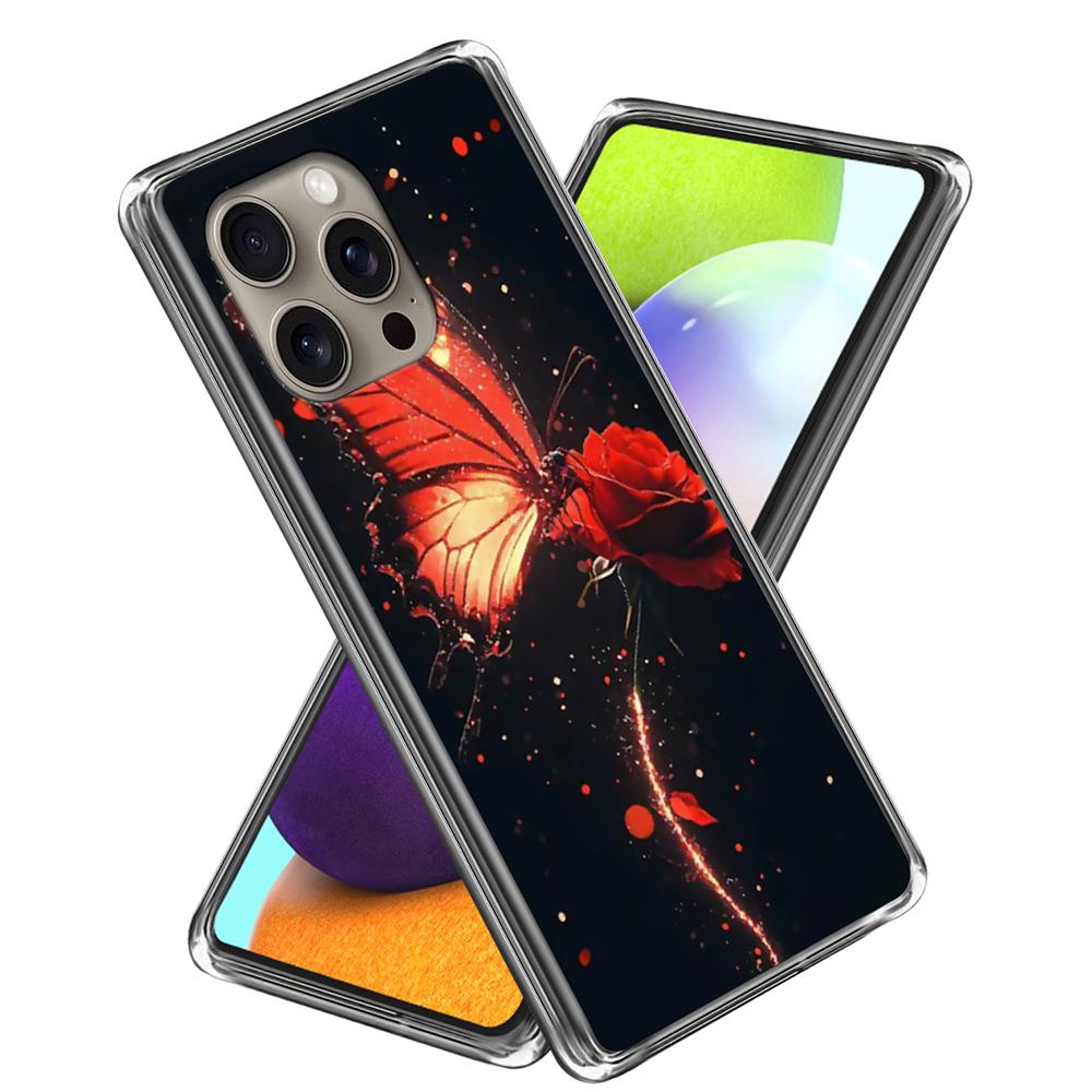 For iPhone 16 Pro Max Case Pattern Printed Shockproof TPU Phone Cover