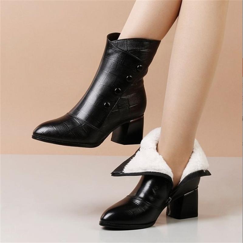 Brand Women Boots Chunky Chelsea High Boots Women 2024 New High Heels Shoes Designer Sexy Women Ankle Boots Big Size Botas Mujer