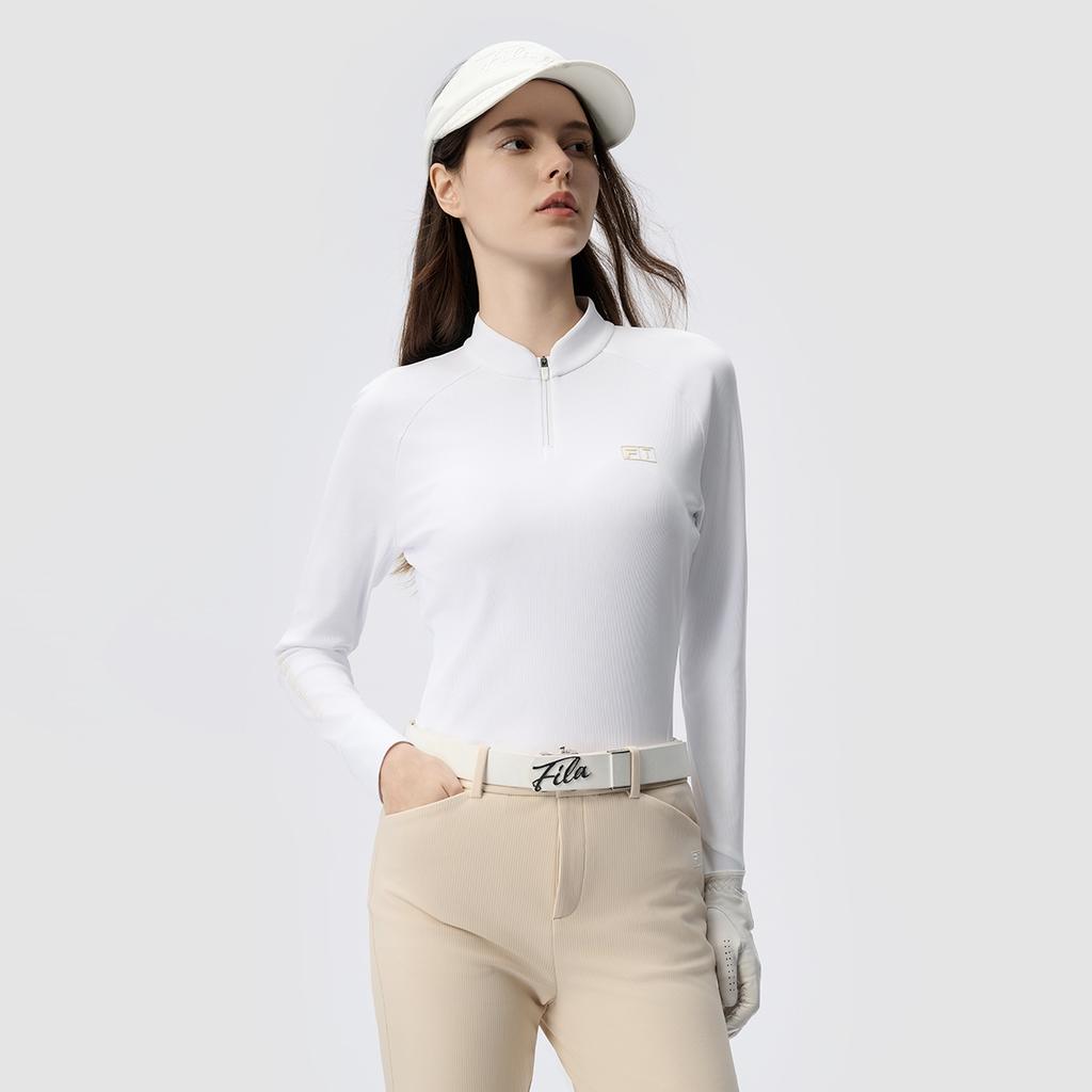 New FILA Polo Shirt Women's Jade White A11W445205FWT