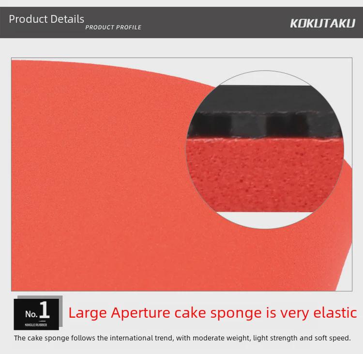 Kokutaku Hercules Anti-Rubber Tischtennisschläger mit rotem Schwamm