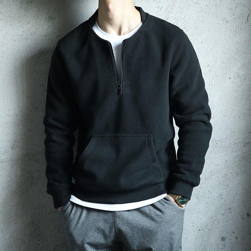 

Свитер мужской осенне-зимний с круглым вырезом плюс бархатный утолщенный флисовый тренд, повседневная мужская куртка с длинными рукавами XXL