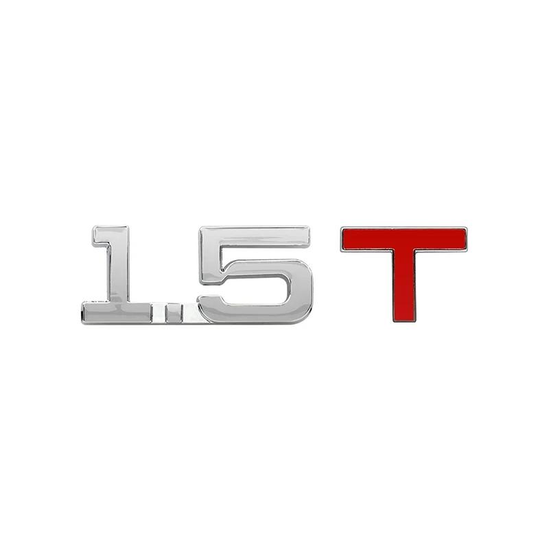 3D Metal Car Trunk Engine Displacement Emblem Badge Decal Stickers 1.3T 1.4T 1.5T 1.6T 1.8T 2.0T 2.2T 2.4T 2.5T 2.8T 3.0T Logo